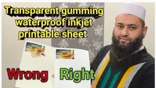 Transparent gumming waterproof inkjet printable sheet|transparent vinyl|inkjet printer