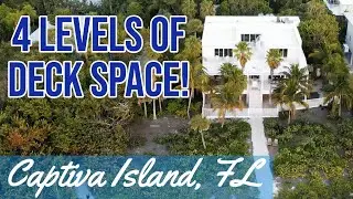 4 LEVELS OF DECK SPACE - ICONIC Luxury Florida Contemporary Beachfront Real Estate on Captiva Island