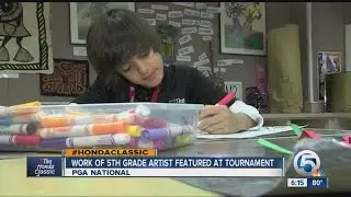 Student showcases artwork at Honda Classic