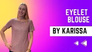 Springtime eyelet blouse with lace back