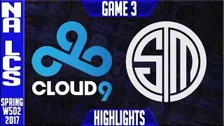TSM vs Cloud 9 Highlights Game 3 - NA LCS W5D2 Spring 2017 - TSM vs C9 G3