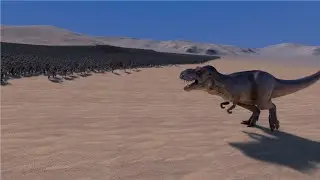 1 T-REX VS 1, 2, 3,... WILD MAN - UEBS - Ultimate Epic Battle Simulator