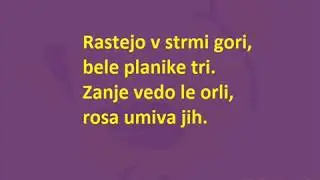 Bele planike tri (Besedilo)