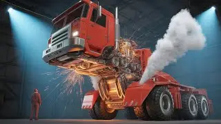REAL LIFE TRANSFORMER Incredible Red Truck to Robot Transformation  4K CGI Sci-Fi