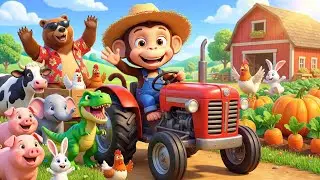 Cute Monkey Farmer Saves the Day | Tractor Repair & Big Beet Field Adventure 🌱🐒