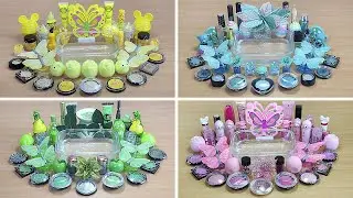 4 in 1 Video COLLECTION   GREEN MINT PINK YELLOW Slime Satisfying Slime Videos