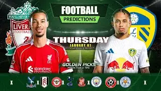 PREDICTIONS FOOTBALL TODAY 01 JANUARY | PREMIER LEAGUE | CHAMPIONSHIP | GOLDEN PICKS | BETTING TIPS