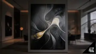 Luxury Interior Scene with Animated Painting | Ambient Motion Art 4K