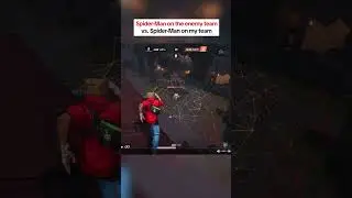 Spider-Man player on the enemy team vs. Spider-Man player on my team