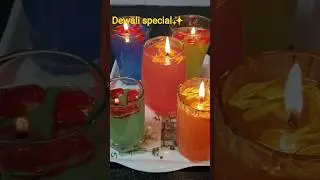 Diy water diyas in glasses#dewali special #shortsfeed #ytshorts #satyajannu