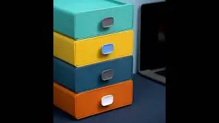 Joybos&reg; Colorful  Stacked Desktop Drawer Box 3 Piece Set