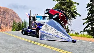 MASSIVE RAM PLOW TRUCK Obliterates ALL Traffic in 10 Maps! | BeamNG.Drive