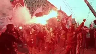 Disturbios en una marcha ultranacionalista en Polonia