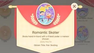 Heartopia | How to get Romantic Skater Badge Achievement During Meteor Showe Event