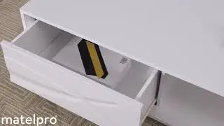 Table basse moderne blanc brillant Ornela |  Matelpro.com
