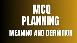 MCQ Planning Meaning and Definition#planning #mcqonplanning