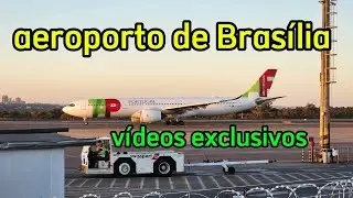 pouso e decolagem aeroporto de Brasília direto da pista como spotter vista privilegiada