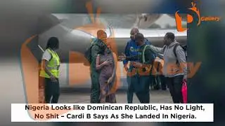 Cardi B Covers Her Nose At Lagos Hotel With Heavy Security