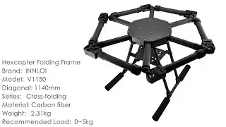 INNLOI V1150 drone frame hexa copter folding carbon frame For Agricultural UAV and Industrial Drone
