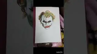 Joker Pencil color art 🎨🎭#joker #art #artreels #thejoker #devil #artist #artwork #shorts #viral