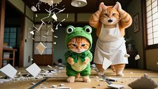Ginger Kitten Battles a Cockroach and Wrecks the House 😂 | Mama Cat’s Hilarious Story