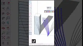 Learn to model curved skyscrapers in SketchUp #SketchUp #3DModeling #architecture  #Shorts