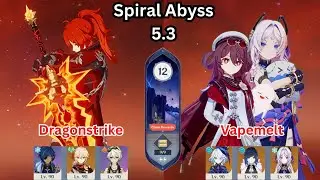 (Mobile) C6 Diluc Melt DS + C1 Hu Tao Citlali VapeMelt | 5.3 Spiral Abyss Floor 12 | Genshin Impact