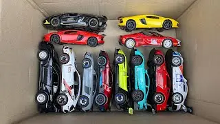Box Full Of Diecast Model Cars - Camry, Supra, Civic, Land Cruiser, Lada, Tesla