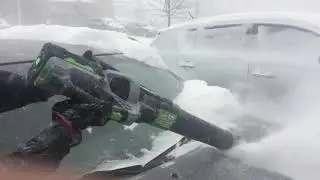 Satisfying Snow Removal with Leaf Blower
