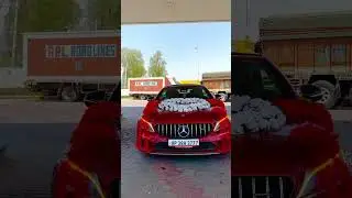 new Mercedes convertible luxury wedding car