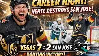 Hertl Delivers Career Night as Vegas Rout San Jose, 7&ndash;2