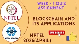 Blockchain and its Applications Week 1 NPTEL 2026(April) | SWAYAM | NPTEL 2026(April)
