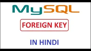 foreign key in MySQL