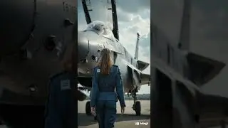Italian Female Air Force Soldier with Jet #shorts #ai #army #war