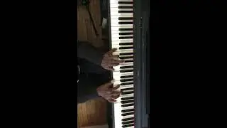 Mr. Ross Carnegie practices a piano run with one of his students in one of his 1st Zoom video calls.