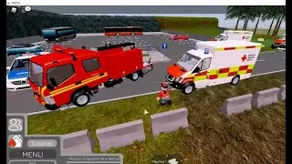 Roblox Emergency World Wide, Firefighter and EMS Worker, Saving people from danger.
