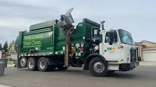 Waste Management McNeilus ZR Garbage Truck on Missed Carts