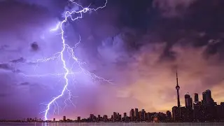Thunderstorm Sounds w/ Lightning Background