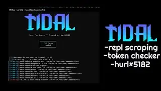 Discord Replit Token Scraper - Tidal | Fork Checker \ Token Gen