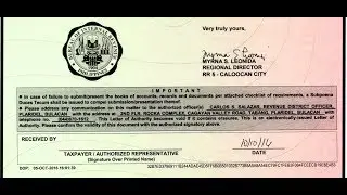 BIR LoA aged over 180-days; Void it for P180+VAT, Limited Offer Only