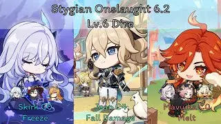 Skirk C0 Freeze Jean C4 Fall Damage & Mavuika C0 Melt | Stygian Onslaugt 6.2 | Genshin Imapct