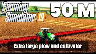 Very large plow and cultivator for Farming Simulator 2019 | FS 19 Mod