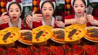 ASMR Rare Sea Cucumber Mukbang | Braised Sea Cucumber & Steamed Egg Eating Sounds