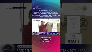 Este es el momento en que el presidente Petro ejerce su derecho al voto en la Consulta Popular.