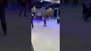 Soccer team ice skate party