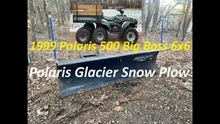 Polaris Glacier Plow Installation w/ Winch : 1999 500 Big Boss 6x6 #polaris #atv #review #diy #fixed