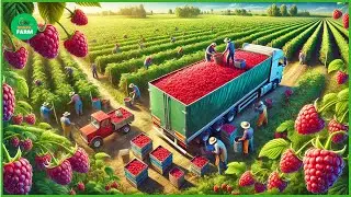 How Millions of Raspberries Are Harvested and Processed - Raspberry Factory