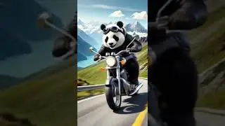 panda enjoying bike riding #new  #bike #rider #panda #shorts