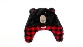 FlapJackKids Kids & Baby Reversible Sherpa Hat - Black Bear & Aviator