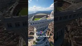 🏰⚽ Ancient Tower Stadium | Surreal AI Football Vision  #aiart #aivideo#aishorts #generatorsky